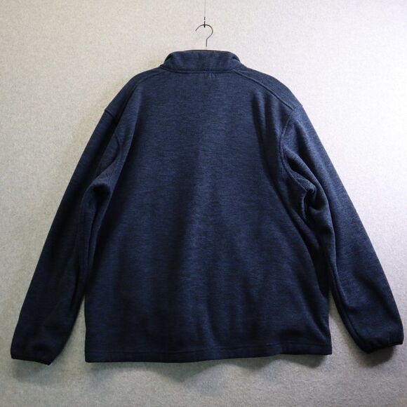 Free Country Fleece Jacket Mens XXL Blue Full Zip Mock Neck Outdoor Zip Pockets - Picture 15 of 16